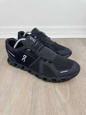 On Running Black Athletic Sneakers with Mesh Upper